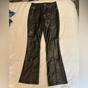 Women's Slit Front Faux Leather Flare Pants - Wild
Fable™ Black M